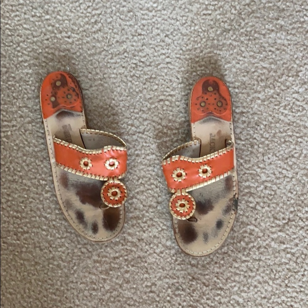 Jack Rogers orange sandals. Size 8